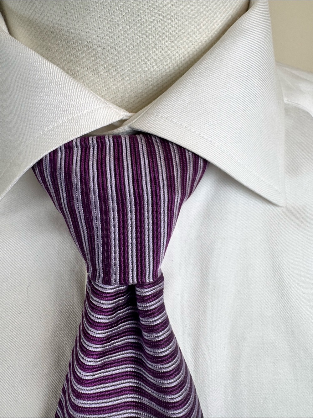 Brooks Brothers Men’s Necktie Purple Vintage Striped Silk Tie
